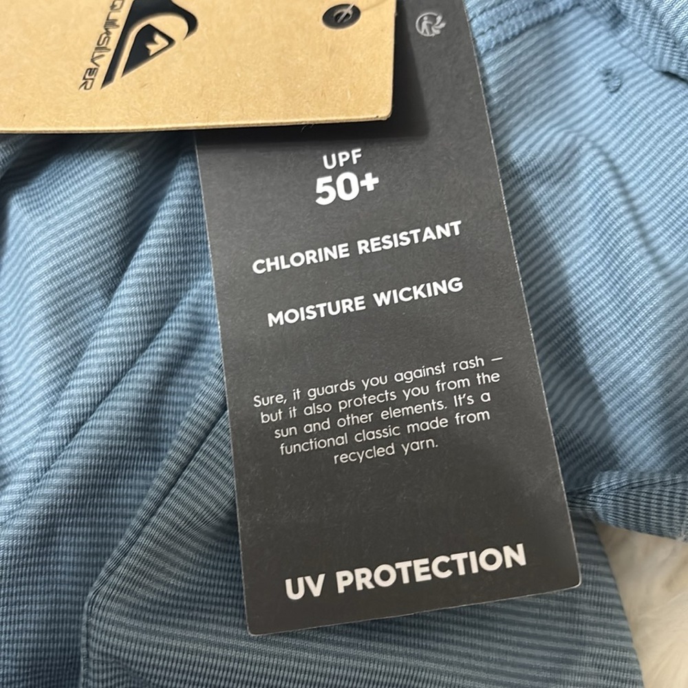 NWT Flawed Quiksilver Long Sleeve Heritage Heather UPF 50+ Protection Youth 8 - Picture 10 of 10